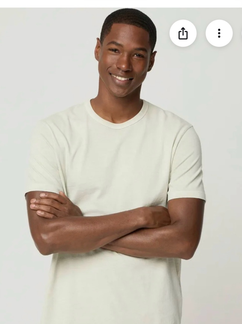 J Crew Factory Classic Garment Dye Crewneck T-Shirt - White/Cream